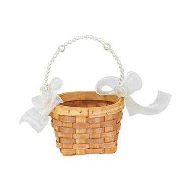 Imagem de Nishiyuenyi Cesto de casamento cesto de cesta de flores diy cesto mini cesta de flores para decoração de festa, 13cm