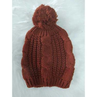 Imagem de Touca Gorro Frio Infantil Luxo Outono E Inverno De Tricô Em Lã Beanie 