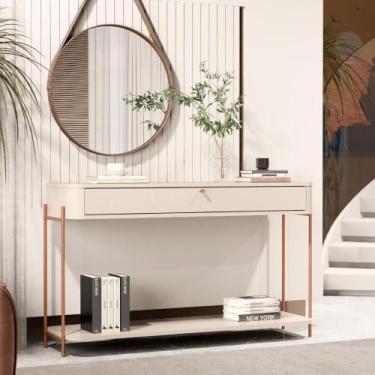 Imagem de Bancada Baton Rouge Off White Bronze - Mais de Casa
