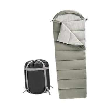Imagem de YIJU Envelope saco de dormir saco de sono sloc tampa 86,6 polegadas x 31,5 polegadas Equipamento quatro estações para caminhadas para adultos ao ar livre, Verde
