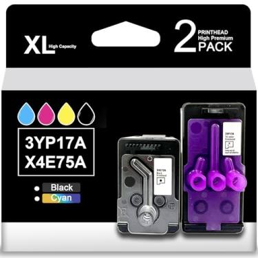Imagem de cocopas Cabeçote de impressão combo 3YP17A X4E75A de alto rendimento para impressoras HP 660 670 700 6000 6001 7000 7001 7300 7301 7600 7602 Series com cartuchos de tinta preta e colorida