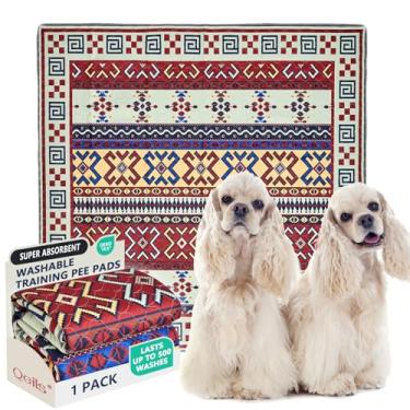 Imagem de Qeils Tapetes Higiênicos Laváveis Para Cães, Tapetes Higiênicos Reutilizáveis Para Filhotes, Tapetes De Treinamento Para Cães Superabsorventes E À Prova De Vazamentos, Tapetes Higiênicos Antiderrapa
