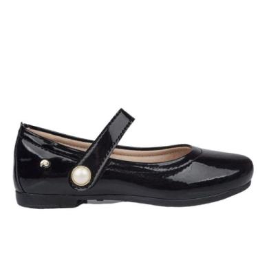 Imagem de Sapatilha Infantil Pampili Angel Perola 100.500, Preto verniz, 25
