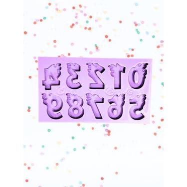 Imagem de F1867 molde de silicone números confeitaria biscuit - Confeitaria dos 