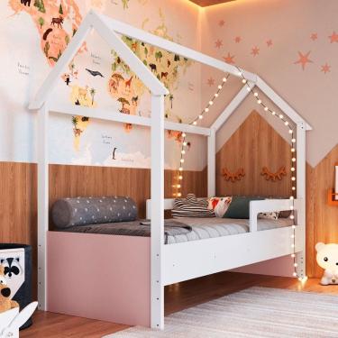 Imagem de Cama Infantil Montessoriana Soninho Branco/Rosa - Panorama Móveis