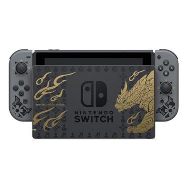 Imagem de Nintendo Switch 32gb Monster Hunter Rise Deluxe Edition  Cor Cinza Y Preto Y Dourado Switch