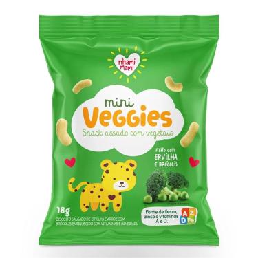 Imagem de Snack Nhami Mami Mini Veggies Ervilha e Brócolis 18g