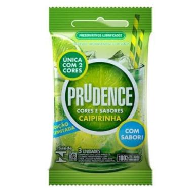 Imagem de Preservativo Prudence Duas Cores 3 unid Novo Sabor Caipirinha