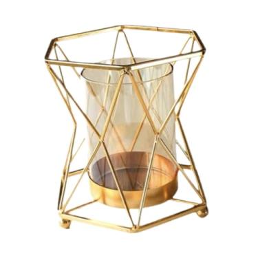 Imagem de FLCPJGV Vaso de flores Arranjo floral Flores secas Plantador organizador de mesa para presente de aniversário para lareira de estante de estante de estante de, Altura 15 Cm