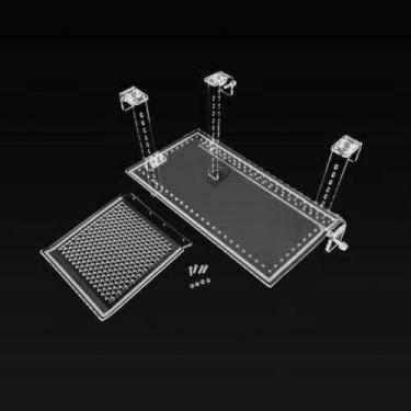 Imagem de AnRui Plataforma suspensa para tartaruga, escada flexível, gancho ajustável, acessórios para tanque de tartaruga de acrílico para terraço, rampa de répteis aquáticos, escada de escalada de tartaruga