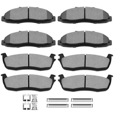 Imagem de SCITOO D679-7558 D879-7584 Pastilhas de freio dianteiras traseiras adequadas para 1997-2003 para Ford F-150,2004 para Ford F-150 Heritage, 2002 para Lincoln Blackwood