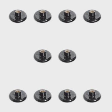 Imagem de Conjunto de 10 Plafon Redondo de Sobrepor 100w Bocal Porcelana E27 Preto