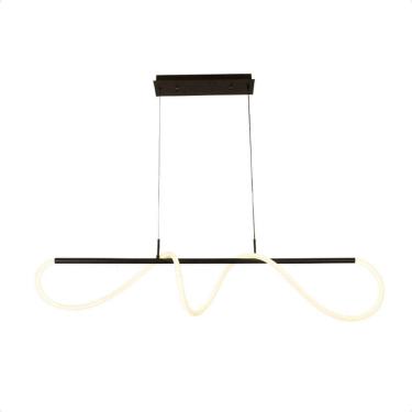 Imagem de Pendente Led Moderno Taschibra Organic 28w Luz Quente 3000k Bivolt Preto