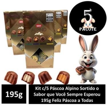 Imagem de Kit c/5 Promocional  Alpino Páscoa Edição limitada 195g - NESTLE
