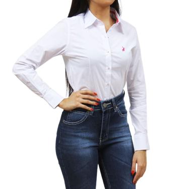 Imagem de Camisa Feminina Branco Manga Longa Austin Western 37113