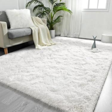 Imagem de Tapete Peludo 3,00 x 2,00 Grande Felpudo Para Sala e Quarto(Branco)