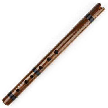 Imagem de Instrumentos Tradicionais de Madeira Quena Flutea Peruana Flauta Vertical de Bambu Clarinete Indiano Flauta Quena de Bambu (Chave G Marrom)