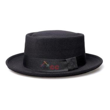 Imagem de Chapéu Pork Pie Preto Hat Tipo Feltro Aba Média Clássico! - oem, Bege