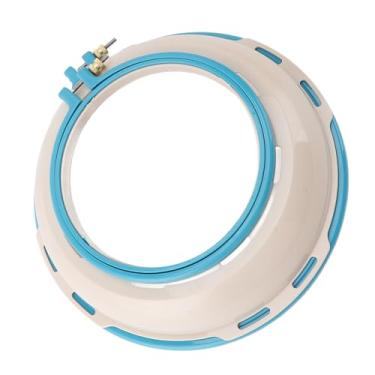 Imagem de Armação de Bordado Redondo de Bordado, Armação de Bordado Redonda de Ponto Cruzado Duplo Cross Fort para Bordado de Mesa Ergonômica Artesanal para Bordando Ferramentas de tricô de Bordado (Lago Blue)