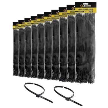 Imagem de Kit 500 Abraçadeiras Lacre De Nylon Grande Enforca Gato Cinta Plástica 7x500mm Fita Hellerman Grossa 50cm Preto Lojista