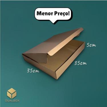 Imagem de 20 Caixas de Papelão para Salgados Esfirras Pizza Doces 35x35x5 - Dual