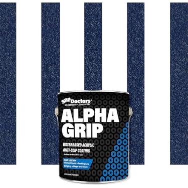 Imagem de Alpha Grip Tinta Pickleball Court para concreto, asfalto e pedra – Revestimento antiderrapante para tração superior (Pickleball Blue, Quart)