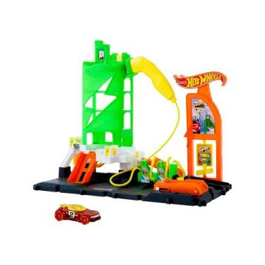 Imagem de Pista Hot Wheels Posto De Combustível Super Recarga HTN79 Mattel, Pret