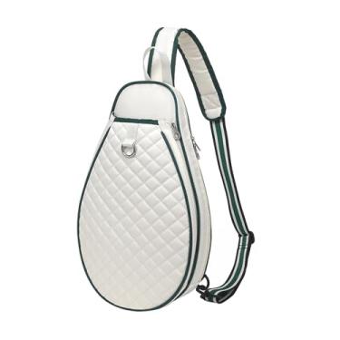 Imagem de menolana Bag de raquete de tênis segura 2 raquetes de tênis tênis bolsa de tênis bolsa de tênis badminton saco de badminton para meninos meninas homens, Branco Verde