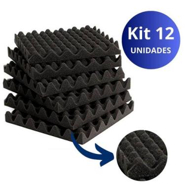 Imagem de 12 Placa Acústica Absorção Sonora Em Studio E Sala De Som - Armazém Da