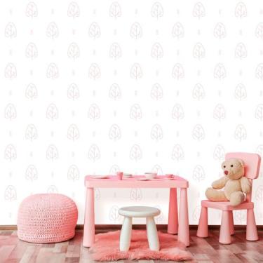 Imagem de Papel de Parede Vinil Autocolante Baby Pink Tree 270 - Inove Papéis de