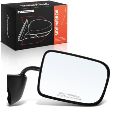 Imagem de A-Premium Espelho retrovisor traseiro externo preto texturizado manual do lado do passageiro - Compatível com Dodge B150 B250 B350 1994, B1500 B2500 B3500 1995-1997 - Espelho retrovisor externo preto