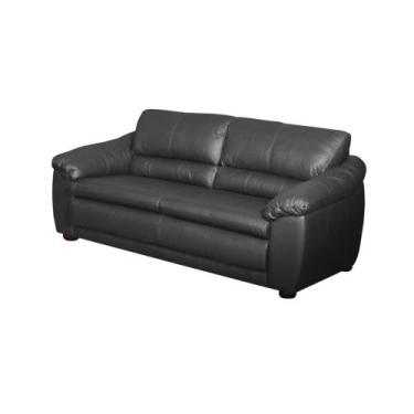 Imagem de Sofá 03 Lugares 2,10 m Couro Veneza Preto - Arte Sala, Preto, 28 Kg