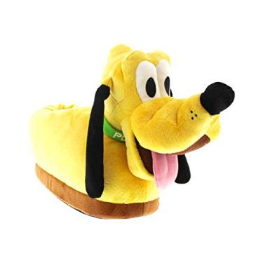 Imagem de Disney and Pixar Pantufas oficialmente licenciadas – Happy Feet para homens, mulheres e crianças, Pluto, 7.5-12.5 Toddler