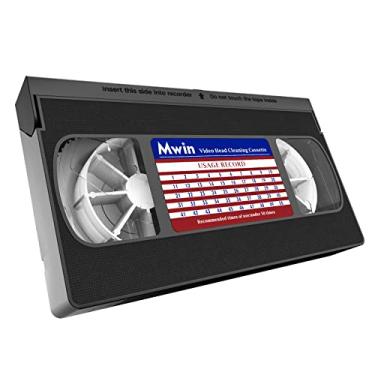 Imagem de Mwin Limpador de Cabeças VHS para Tocadores VHS/VCR, Tecnologia a Seco - Fita de Limpeza Reutilizável sem Líquido