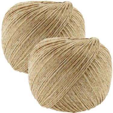 Imagem de Kit 2 Fio Cordão Barbante Rami 2mm Rolo 200g Sisal Aprox 180mts Para A
