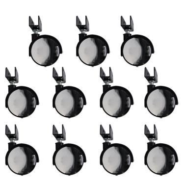 Imagem de Kit 11 Rodízios Com Chapa U Sem Trava Com Face Espelhado