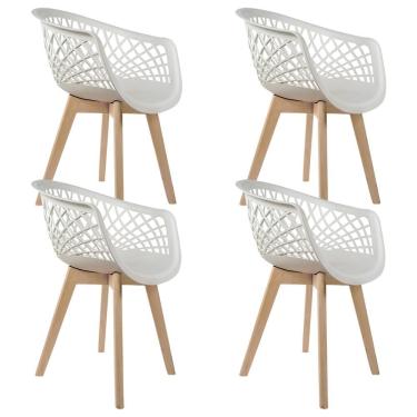 Imagem de Kit 04 Cadeiras De Jantar Madri E01 Branco
