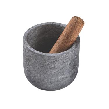 Imagem de Pilão E Mortar 12cm Madeira Cumaru E Pedra Sabão 13012/450