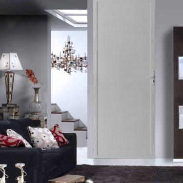 Imagem de Porta De Alumínio Lambril 210X90Cm Lado Direito Branco