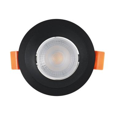Imagem de Kit 10 Spot De Led Recuado Embutir Redondo 6w Bivolt Preto Blumenau 6500k Luz Fria