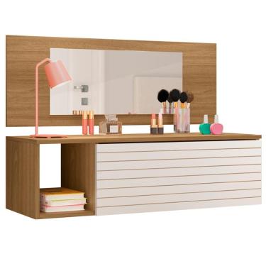 Imagem de Penteadeira Suspensa Com Espelho 8400 Nature Branco Plla Nature Branco