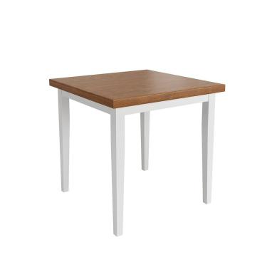 Imagem de Mesa Colors Em Madeira Maciça Quadrada 4 Lugares - 80 X 80cm Branco