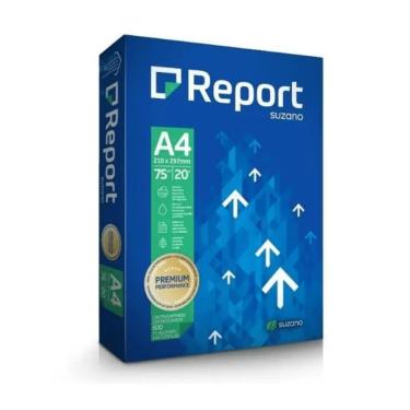 Imagem de Papel Sulfite Report Branco A4 75 Gramas Com 500 Folhas