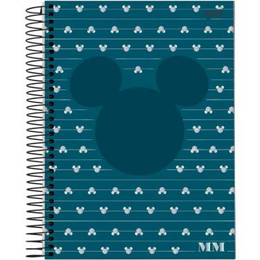 Imagem de Caderno Espiral Universitário Capa Dura Mickey Mouse 10 Matérias 160 Folhas Jandaia Azul Escuro