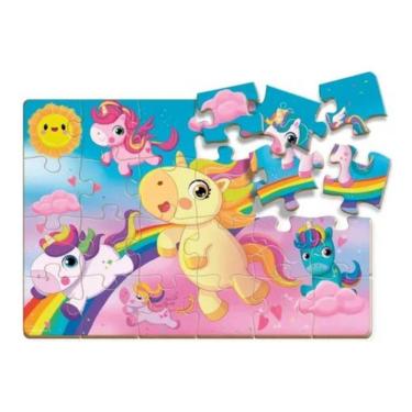 Imagem de Quebra Cabeça Unicórnios Pop Brincadeira De Criança