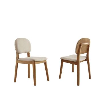 Imagem de Kit 2 Cadeiras Siena - Móveis Minas Veludo Bege