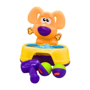 Imagem de Brinquedo Bate Dog Com 2 Bolinhas E Martelo Para Aprimorar A Coordenação Motora