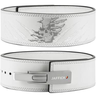 Imagem de Jaffick Cinto de levantamento de alavanca – Power 10 mm de couro legítimo extremamente resistente, suporte inferior das costas para agachamentos, supino, levantamento terra, musculação, halterofilismo