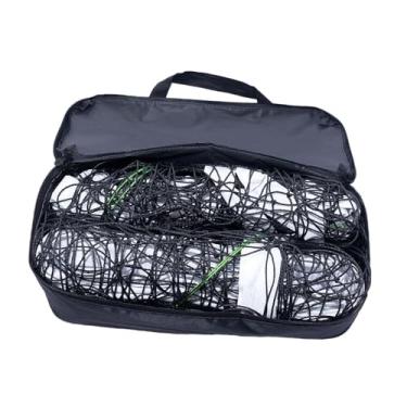 Imagem de kowaku Rede de vôlei portátil com bolsa de transporte para prática ao ar livre, interna e externa, profissional, 9,5x1 m, com nós, para pátio, jardim, praia,
