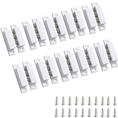 Imagem de priaolker Interruptor Magnético Mc-31B Nc/No, Alarme De Porta E Janela Montagem Em Superfície, Magnético, Sensor Contato, Para Sistemas Segurança Residencial Contra Roubo, Conjuntos 10, Branco